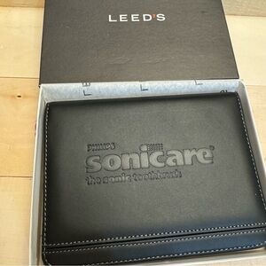 Leed’s Sonicare Office Notepad Black Leather Cover New in Box